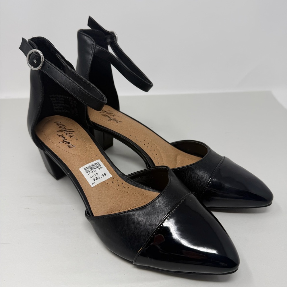 Black Ankle Strap Women Shoes size 9